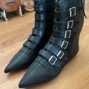 Strange Cvlt Coven Pike Flat Witchy Boots, Women's Size 9